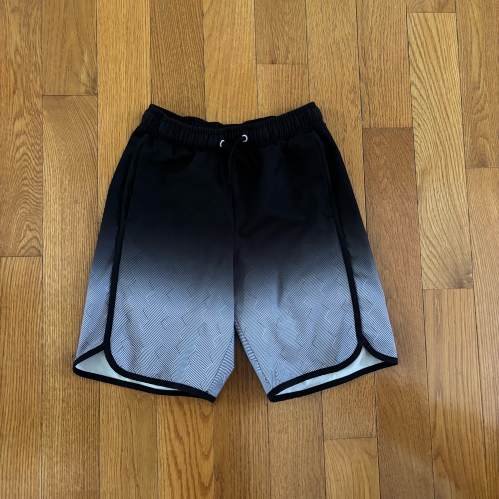 All in Motion Black and Gray Swim Board Shorts